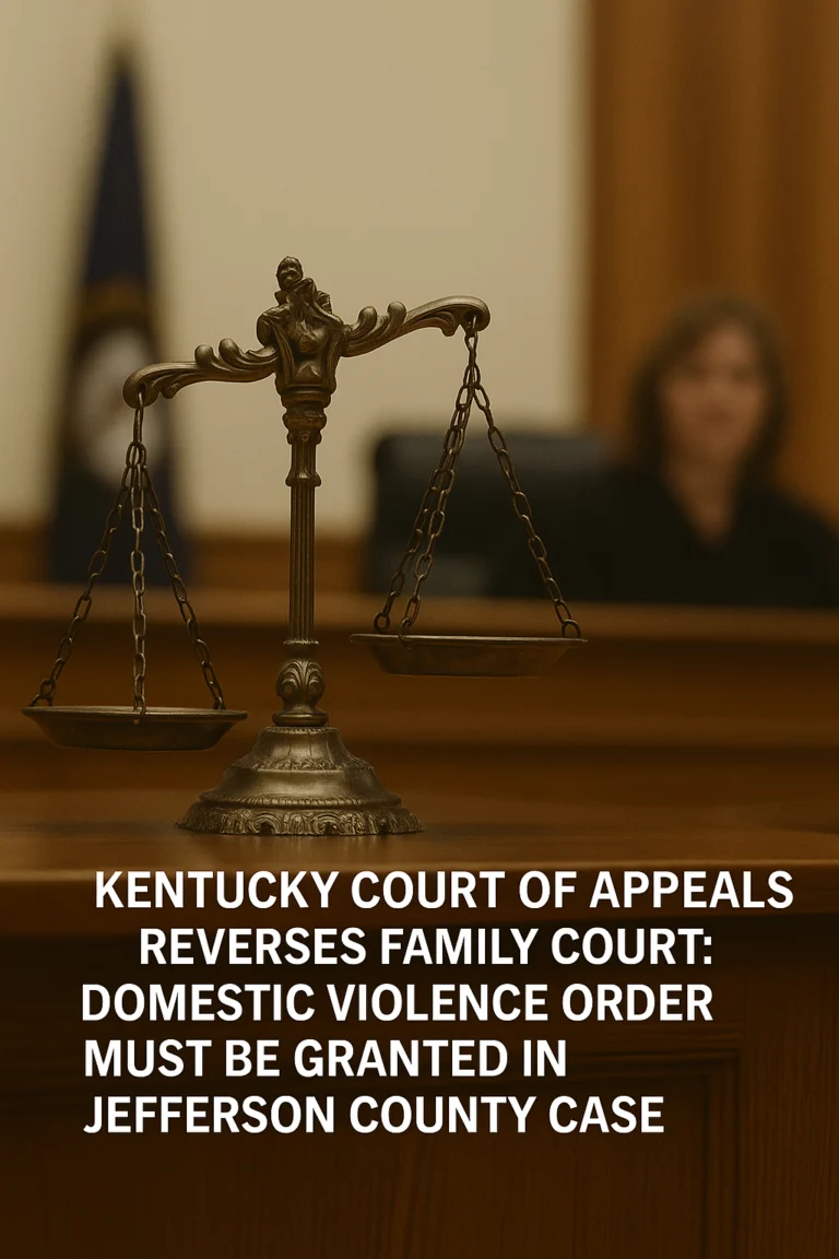 Kentucky Court of Appeals Reverses Family Court: Domestic Violence Order Must Be Granted in Jefferson County Case