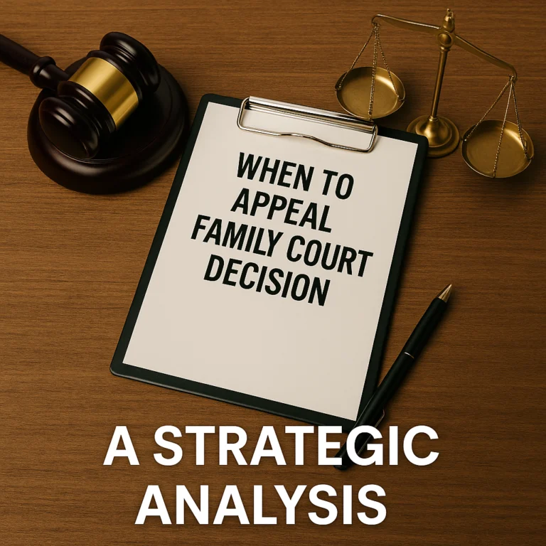 When to Appeal a Family Court Decision: A Strategic Analysis
